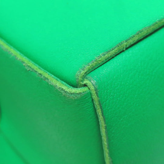 BOTTEGAVENETA Shoulder Bag Calfskin green Cassette Mini Bucket Women Used Authentic