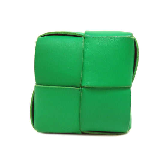 BOTTEGAVENETA Shoulder Bag Calfskin green Cassette Mini Bucket Women Used Authentic