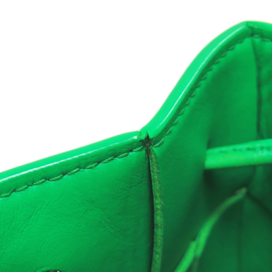 BOTTEGAVENETA Shoulder Bag Calfskin green Cassette Mini Bucket Women Used Authentic