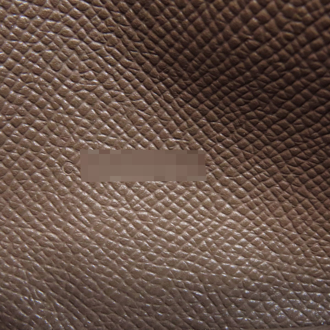 HERMES Long Wallet Purse Epsom gray Bearn soufflet ethane SilverMetal Women Used Authentic