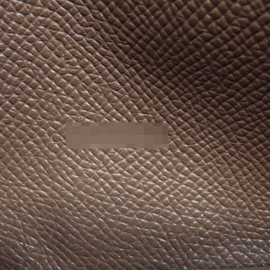 HERMES Long Wallet Purse Epsom gray Bearn soufflet ethane SilverMetal Women Used Authentic