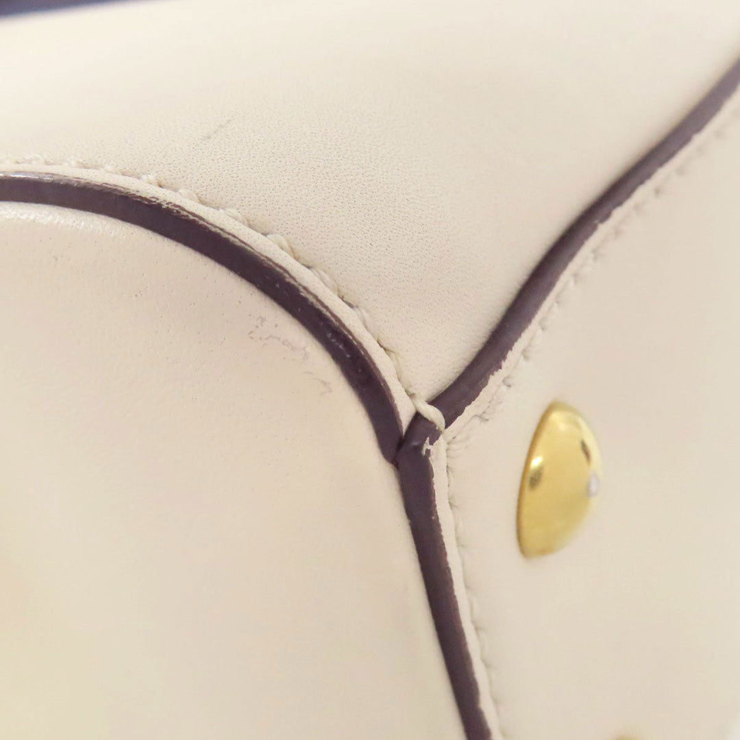 GUCCI Handbag 460881 Calfskin white Sylvie 2WAY Women Used Authentic
