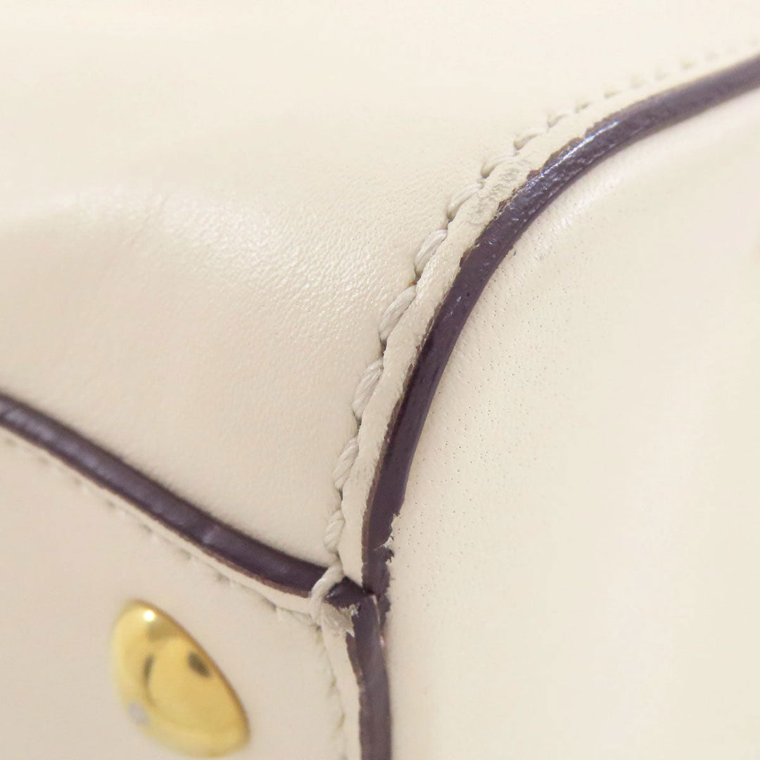 GUCCI Handbag 460881 Calfskin white Sylvie 2WAY Women Used Authentic
