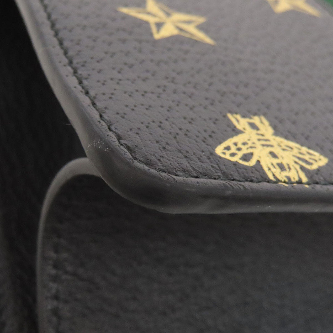 GUCCI Shoulder Bag 524405 Calfskin black Sylvie Bee & Star