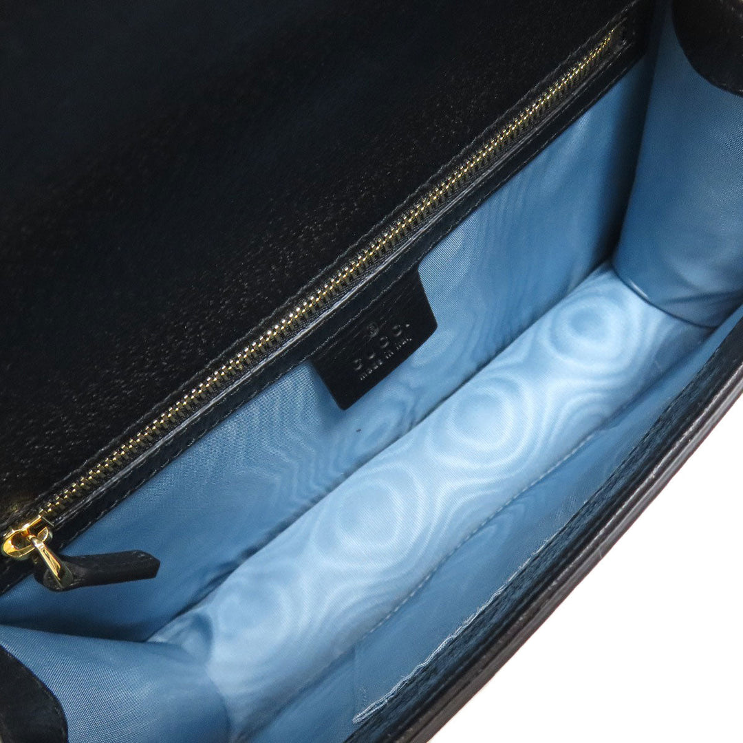 GUCCI Shoulder Bag 524405 Calfskin black Sylvie Bee & Star