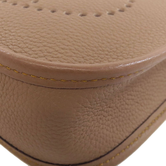 HERMES Shoulder Bag Taurillon Clemence Brown Evelyn TPM SilverMetal