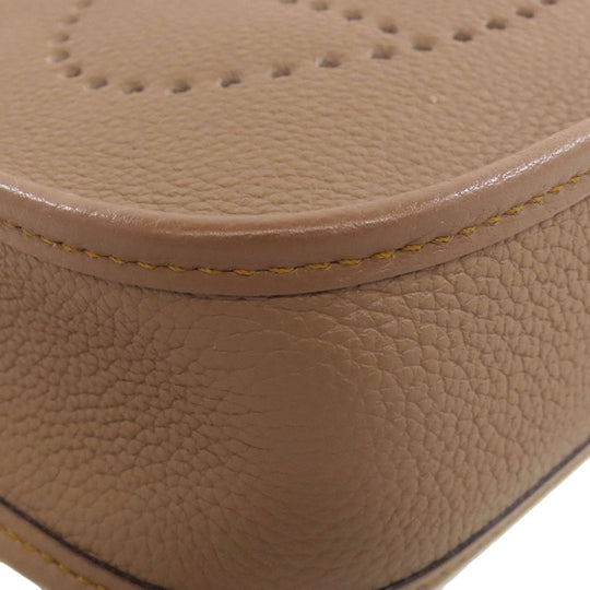 HERMES Shoulder Bag Taurillon Clemence Brown Evelyn TPM SilverMetal