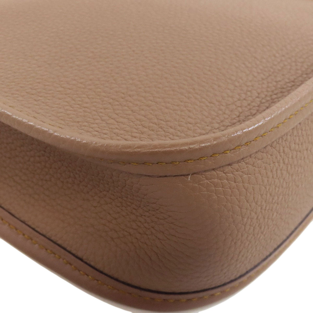 HERMES Shoulder Bag Taurillon Clemence Brown Evelyn TPM SilverMetal