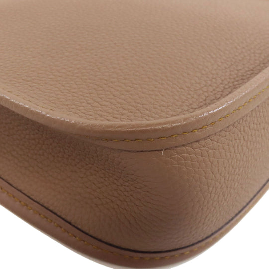 HERMES Shoulder Bag Taurillon Clemence Brown Evelyn TPM SilverMetal