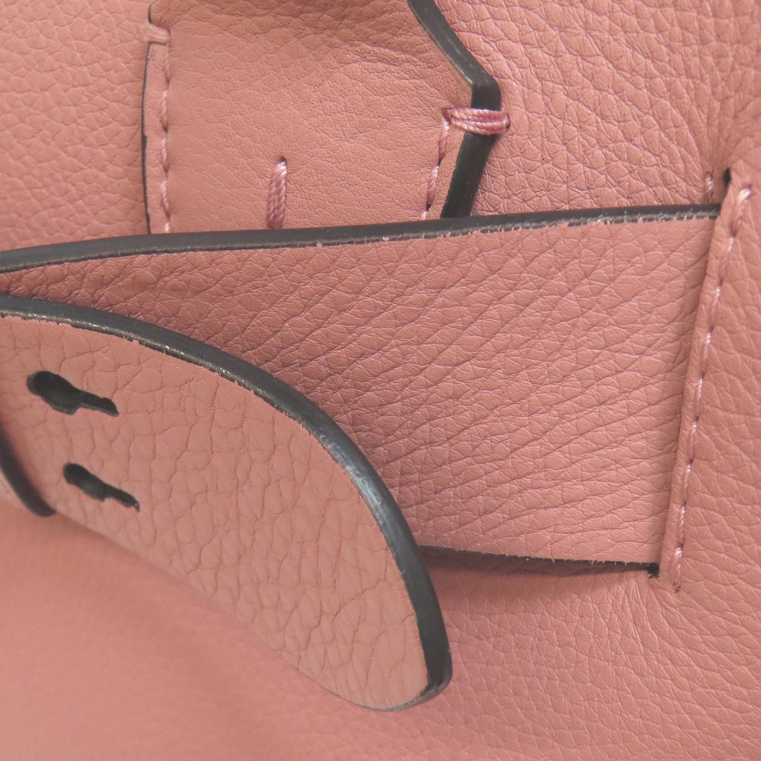 BURBERRY Handbag leather pink 2WAY Women Used Authentic