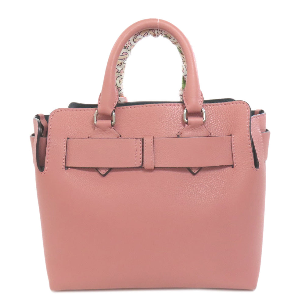 BURBERRY Handbag leather pink 2WAY Women Used Authentic