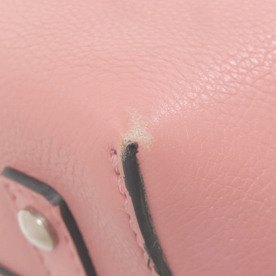 BURBERRY Handbag leather pink 2WAY Women Used Authentic