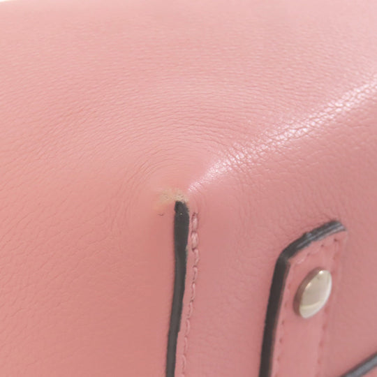 BURBERRY Handbag leather pink 2WAY Women Used Authentic