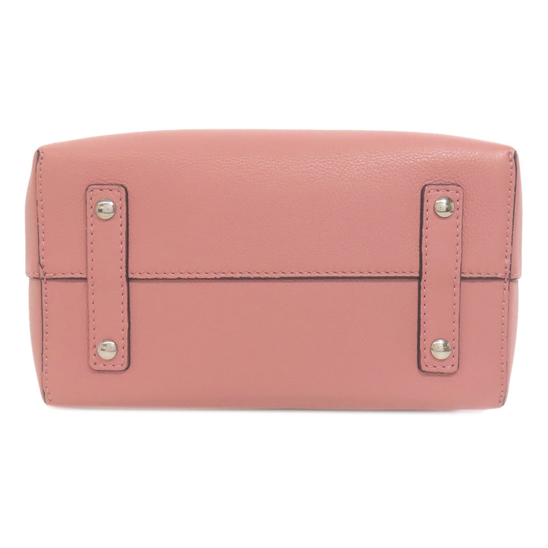 BURBERRY Handbag leather pink 2WAY Women Used Authentic