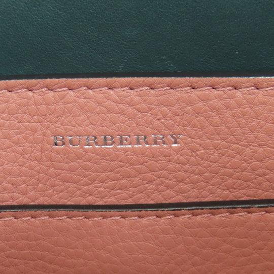 BURBERRY Handbag leather pink 2WAY Women Used Authentic
