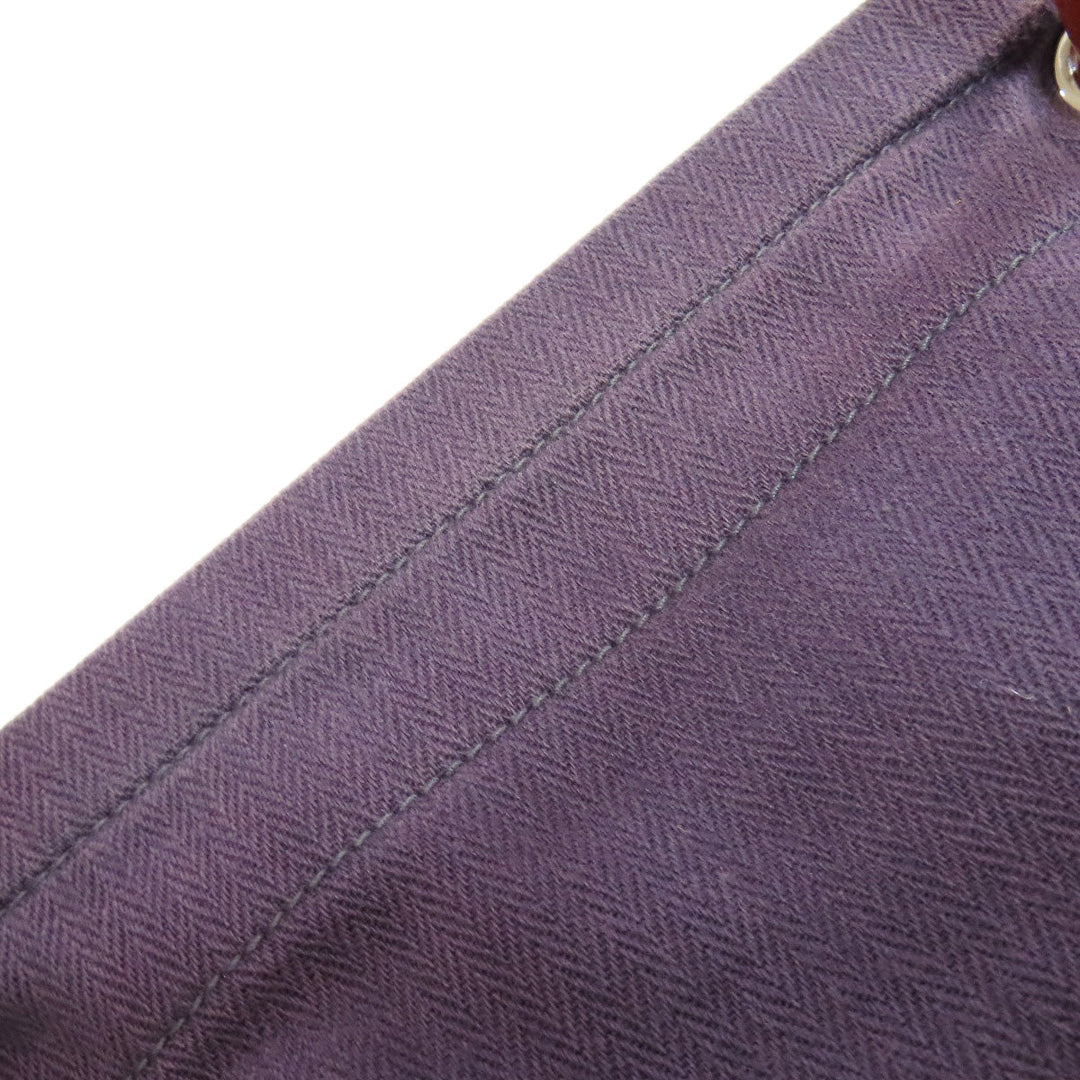 HERMES Shoulder Bag canvas Navy Sac Aline MM Women Used Authentic
