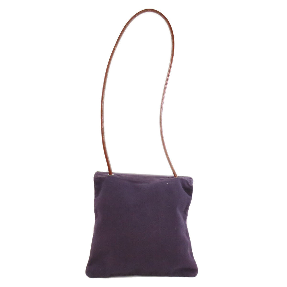 HERMES Shoulder Bag canvas Navy Sac Aline MM Women Used Authentic