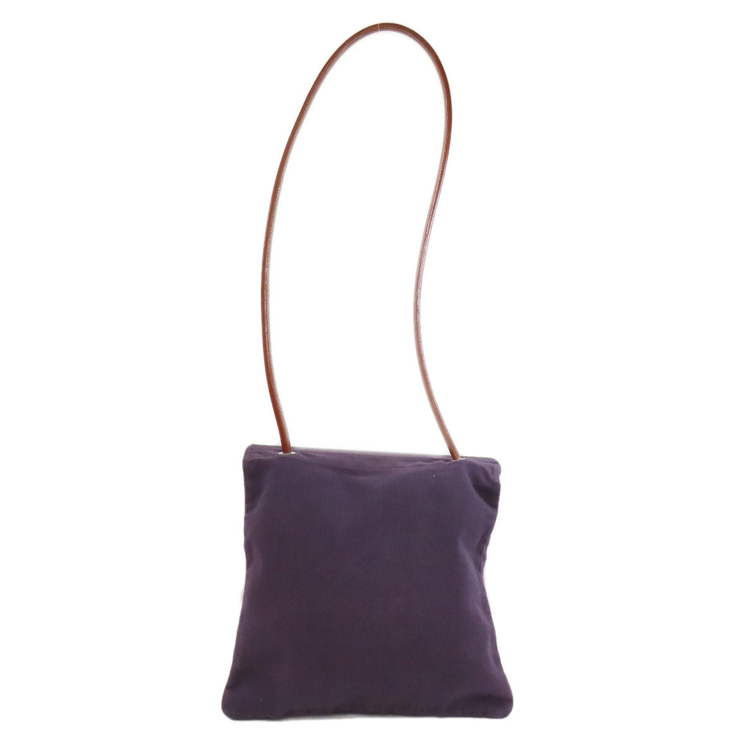 HERMES Shoulder Bag canvas Navy Sac Aline MM Women Used Authentic