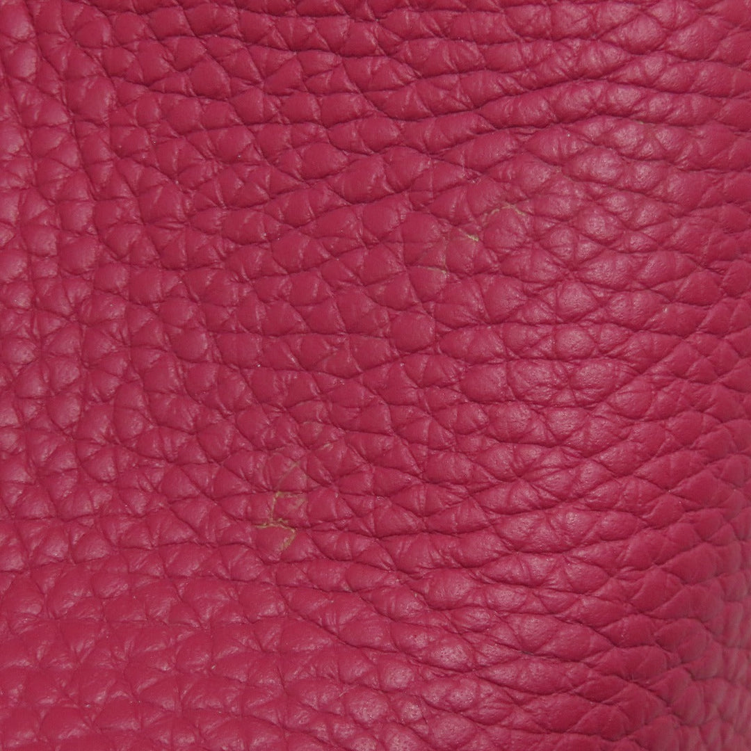 HERMES Handbag Taurillon Clemence Red Picotin Lock PM SilverMetal Women Used Authentic