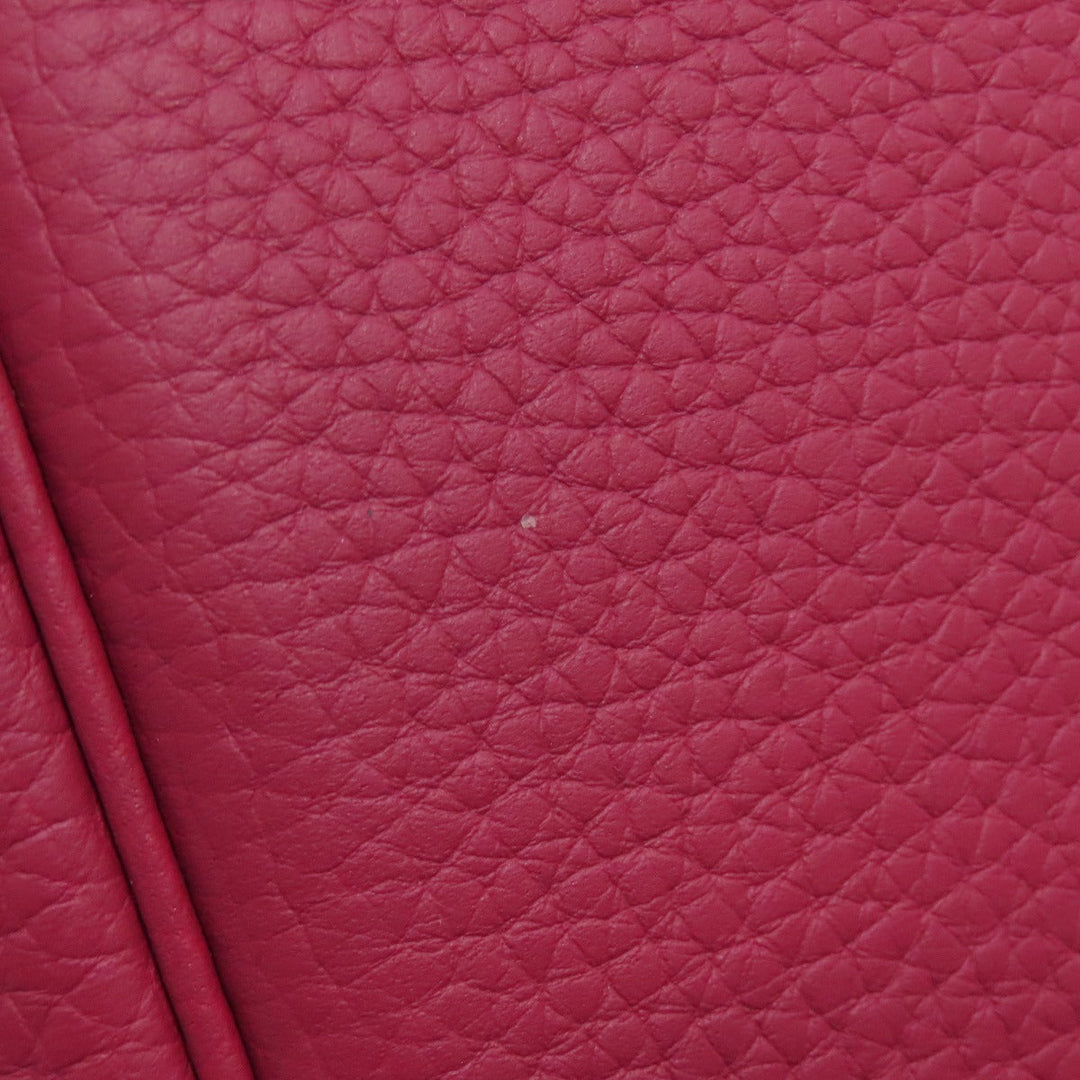 HERMES Handbag Taurillon Clemence Red Picotin Lock PM SilverMetal Women Used Authentic