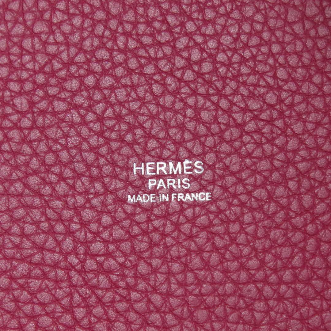 HERMES Handbag Taurillon Clemence Red Picotin Lock PM SilverMetal Women Used Authentic