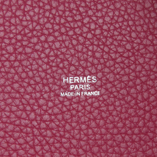 HERMES Handbag Taurillon Clemence Red Picotin Lock PM SilverMetal Women Used Authentic