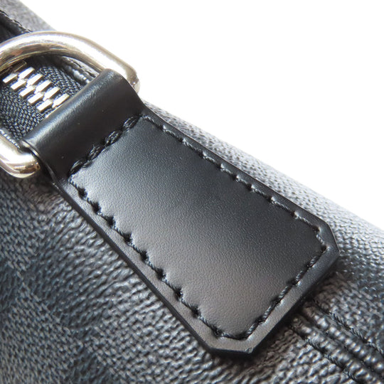 LOUIS VUITTON Business bag N48224 Damier canvas gray Porto Documan Jule PDJ mens Used Authentic