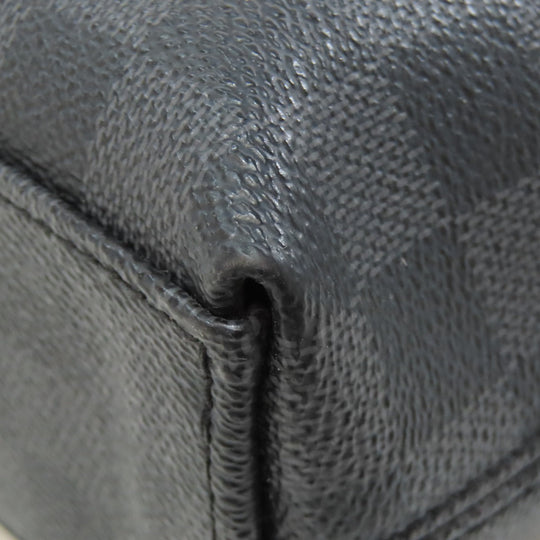 LOUIS VUITTON Business bag N48224 Damier canvas gray Porto Documan Jule PDJ mens Used Authentic