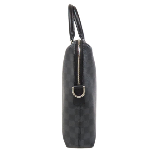 LOUIS VUITTON Business bag N48224 Damier canvas gray Porto Documan Jule PDJ mens Used Authentic