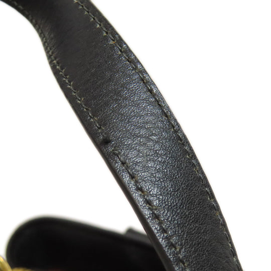 MIUMIU Handbag leather black 2WAY Women Used Authentic