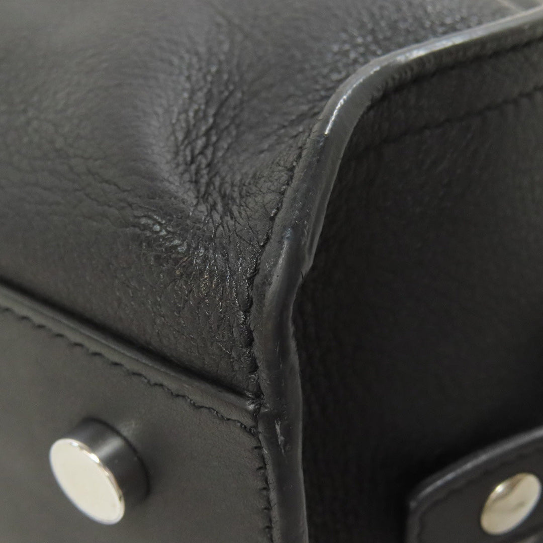 SAINT LAURENT Handbag leather black Baby Kabas 2WAY