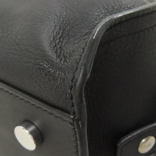 SAINT LAURENT Handbag leather black Baby Kabas 2WAY