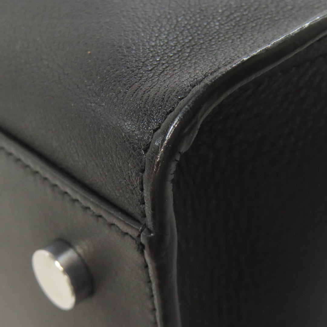 SAINT LAURENT Handbag leather black Baby Kabas 2WAY