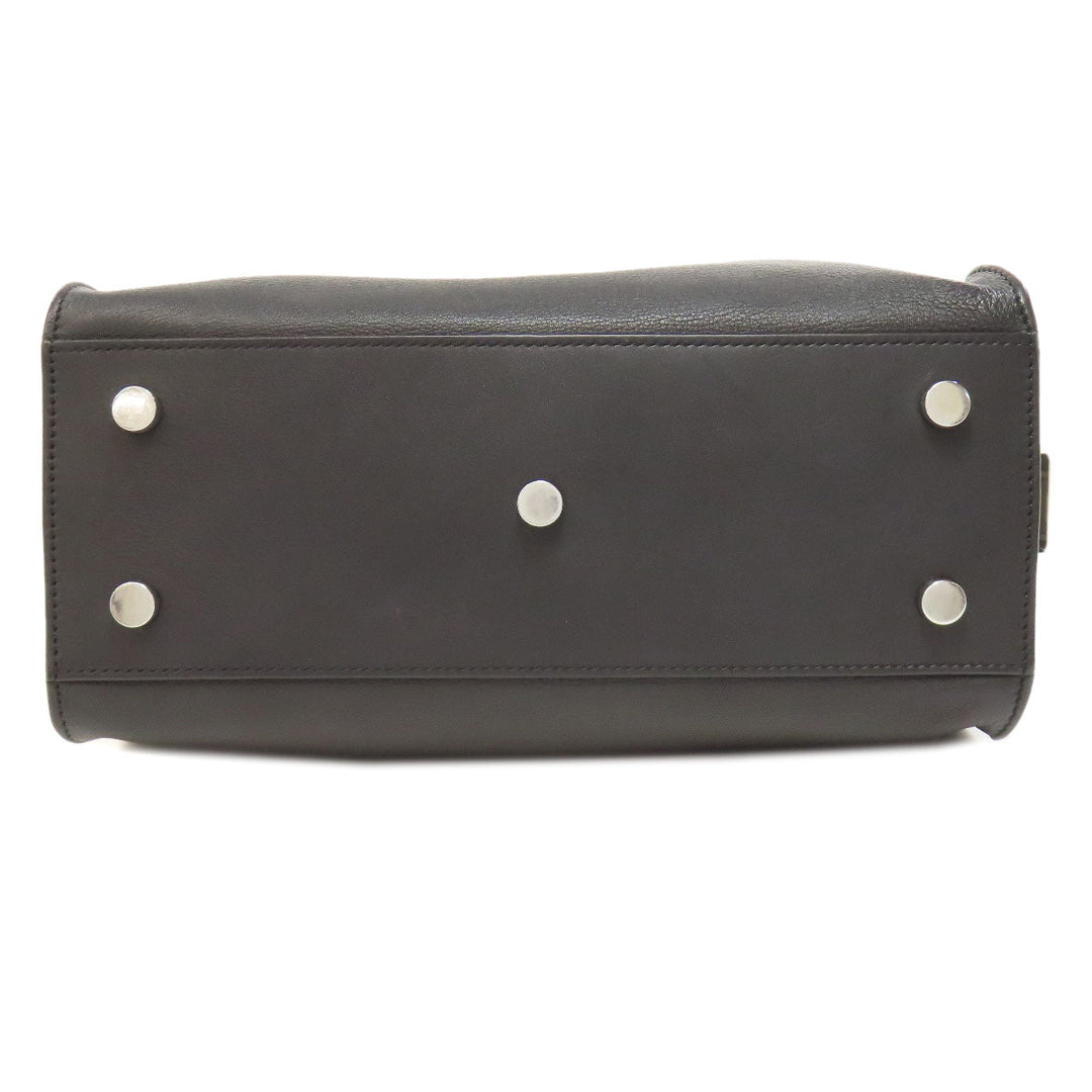 SAINT LAURENT Handbag leather black Baby Kabas 2WAY