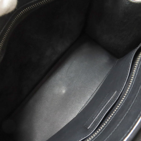 SAINT LAURENT Handbag leather black Baby Kabas 2WAY