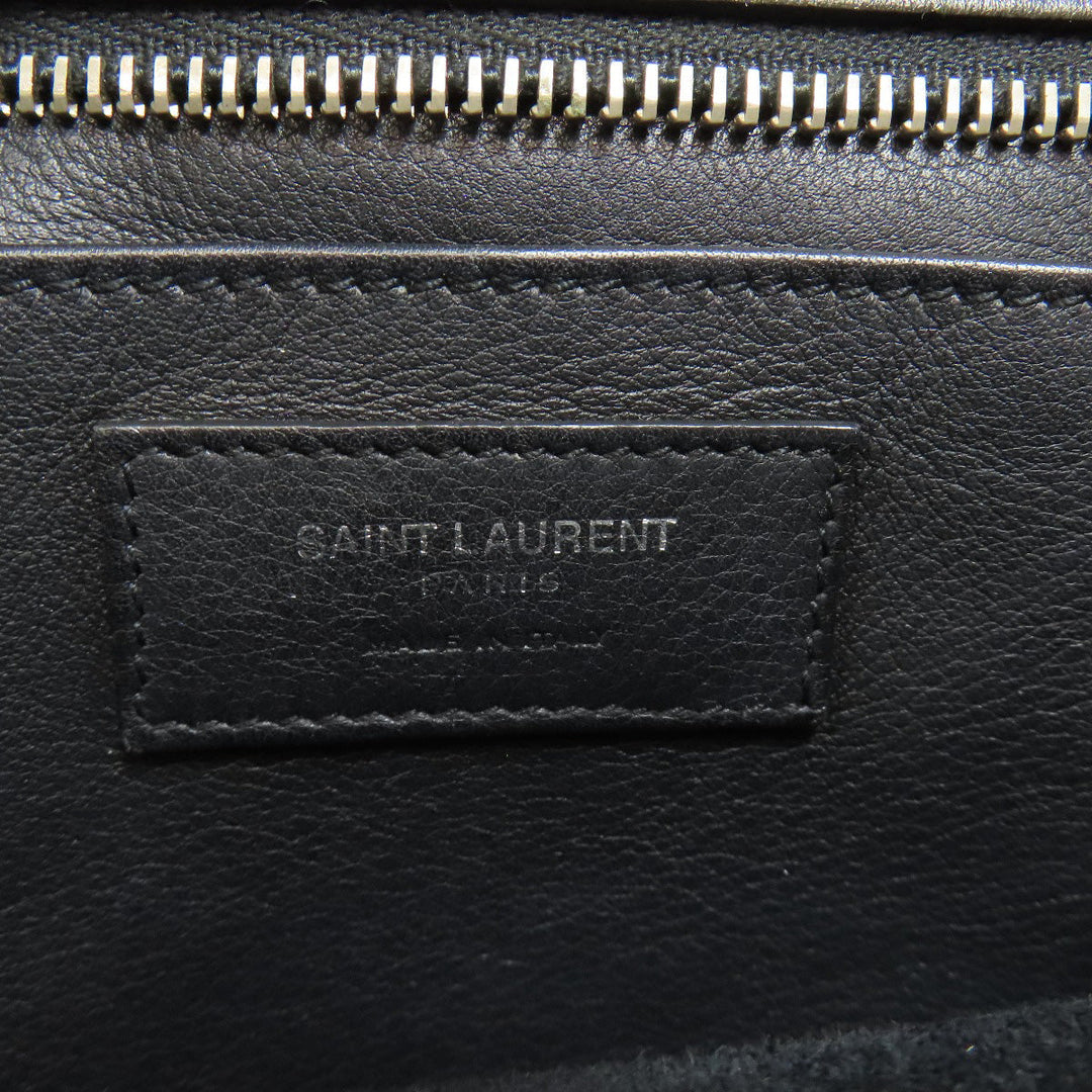 SAINT LAURENT Handbag leather black Baby Kabas 2WAY