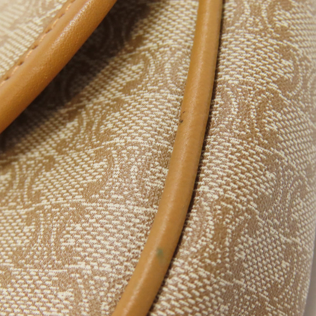 CELINE Shoulder Bag PVC beige Macadam Pattern