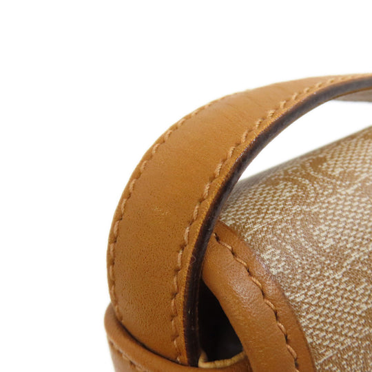 CELINE Shoulder Bag PVC beige Macadam Pattern