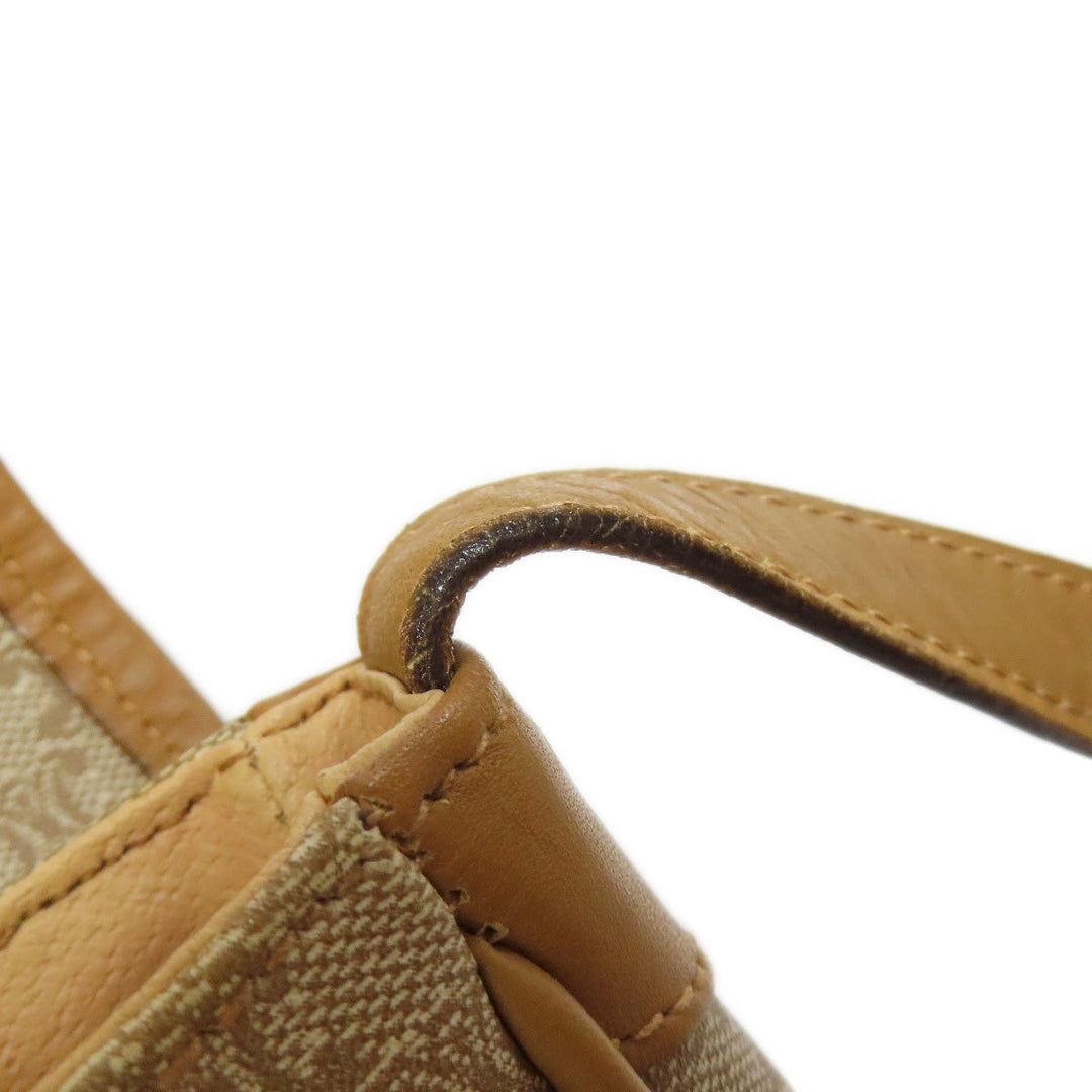 CELINE Shoulder Bag PVC beige Macadam Pattern