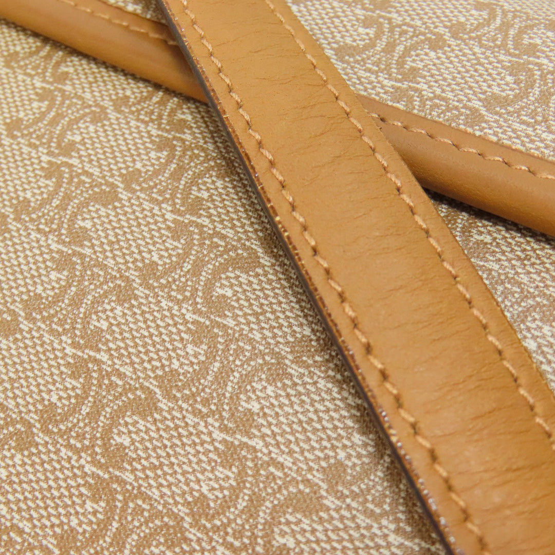 CELINE Shoulder Bag PVC beige Macadam Pattern