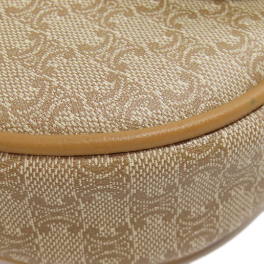 CELINE Shoulder Bag PVC beige Macadam Pattern