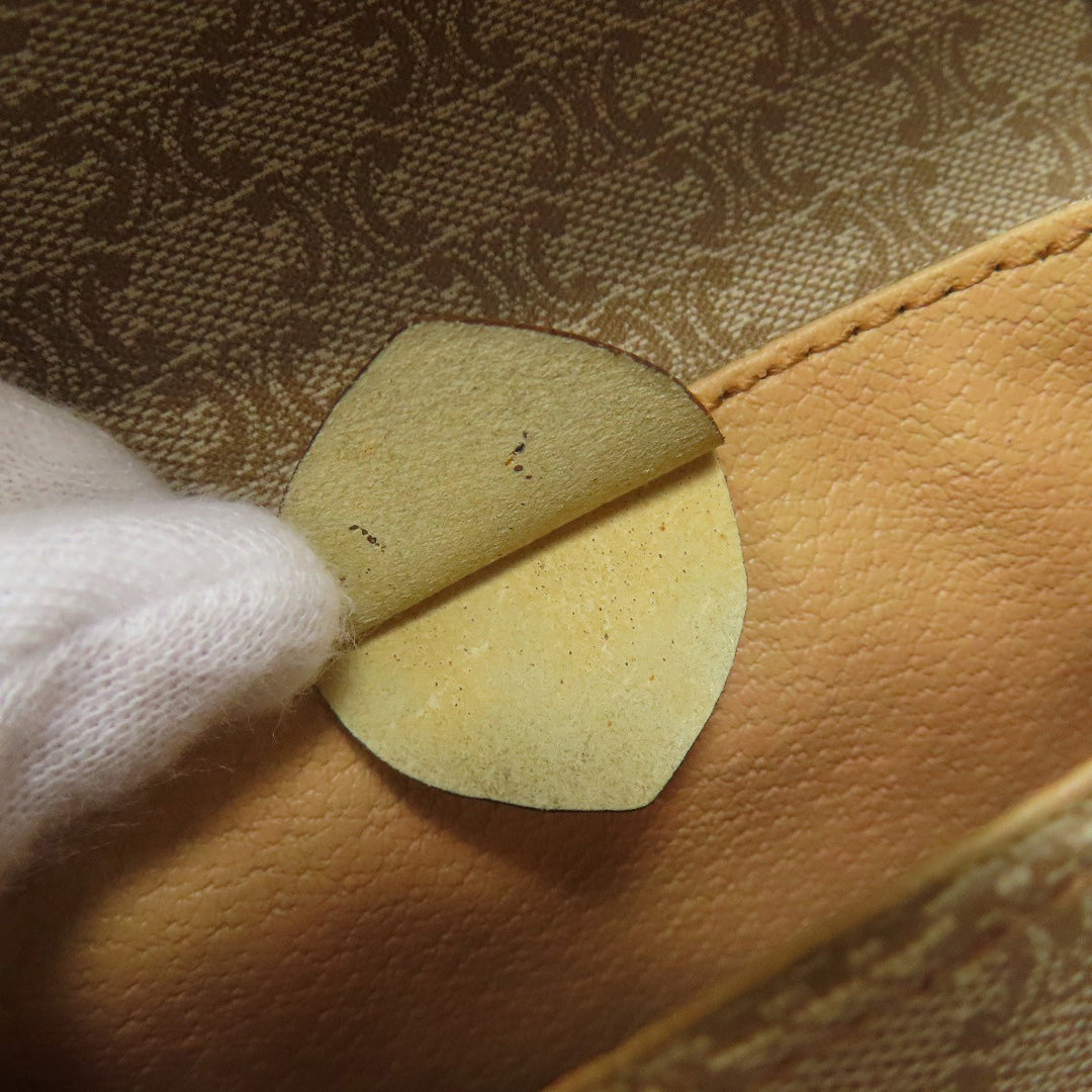 CELINE Shoulder Bag PVC beige Macadam Pattern