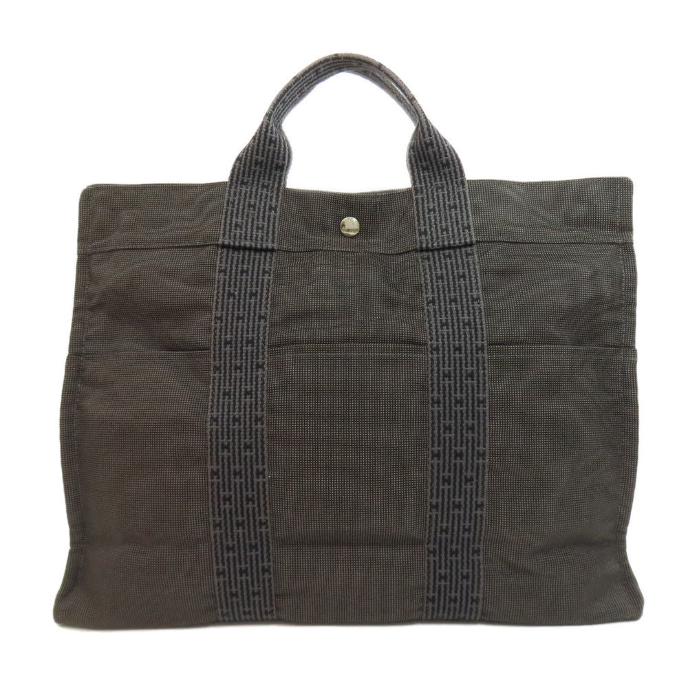 HERMES Handbag canvas gray Her LineMM Women Used Authentic