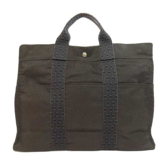 HERMES Handbag canvas gray Her LineMM Women Used Authentic