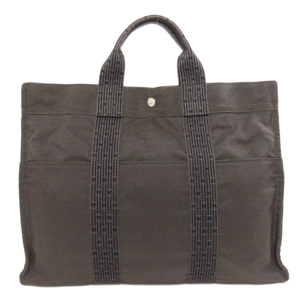 HERMES Handbag canvas gray Her LineMM Women Used Authentic