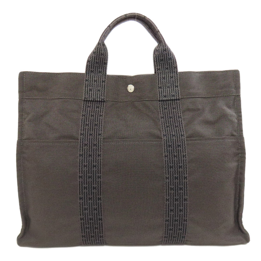 HERMES Handbag canvas gray Her LineMM Women Used Authentic