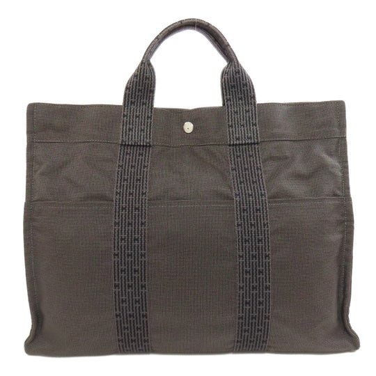 HERMES Handbag canvas gray Her LineMM Women Used Authentic