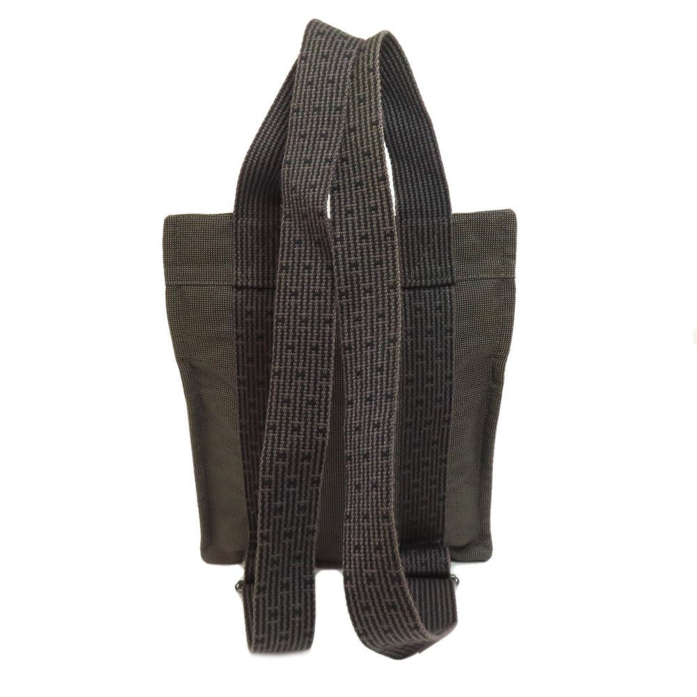 HERMES Backpack canvas gray Her Line add PM Women Used Authentic