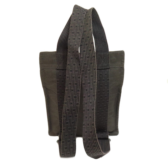 HERMES Backpack canvas gray Her Line add PM Women Used Authentic