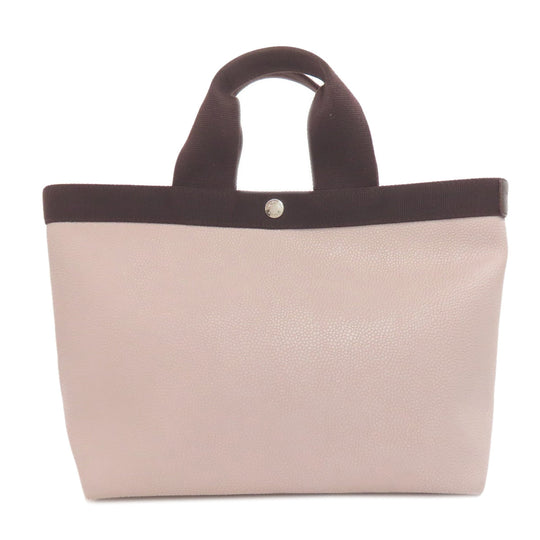 Herve Chapelier Handbag cotton gray Boat-shaped tote